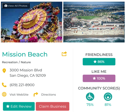 Friendly Like Me review of mission beach