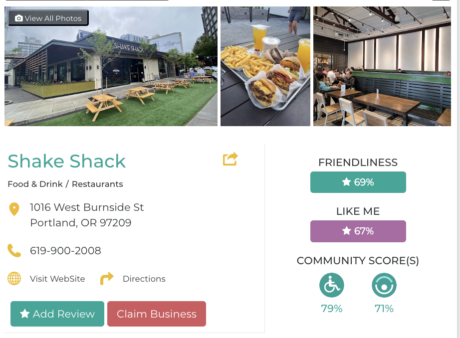 Friendly Like Me review of Shake Shack Portland