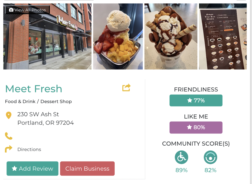Friendly Like Me Accessibility Review of Meet Fresh, Portland