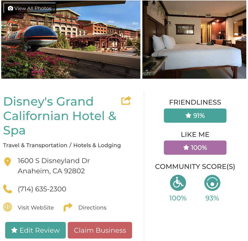 Image of Friendly Like Me review of Disney's Grand Californian Hotel.