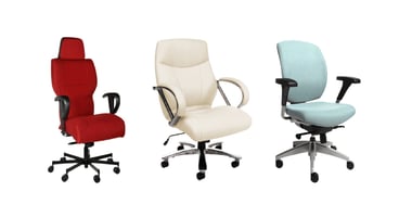 Three office chairs for plus-size bodies