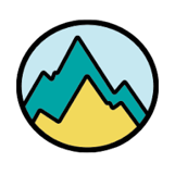 USA Today Outdoors Wire Logo green and yellow mountains against a blue sky