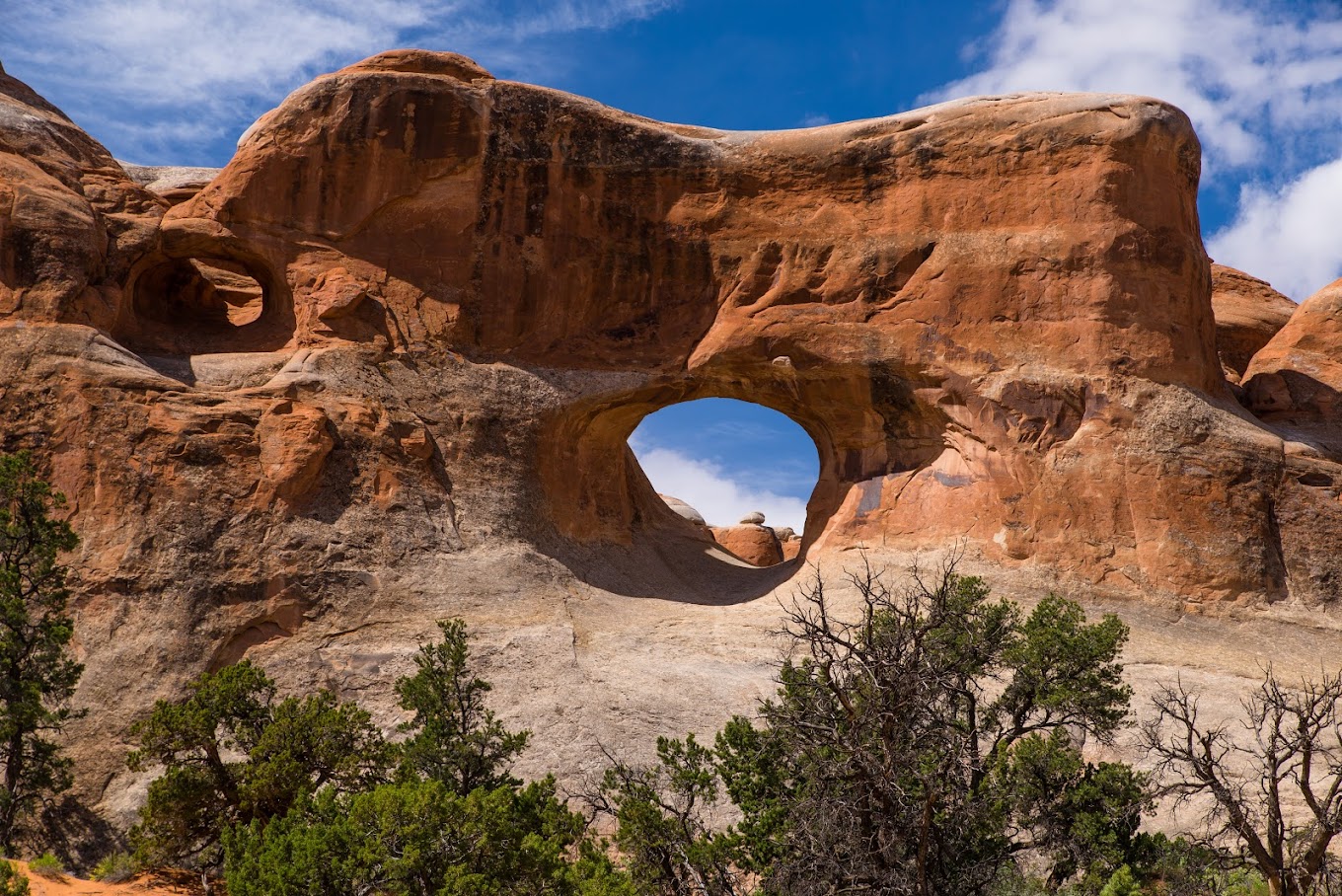Red rock arch feature at Arches National Park