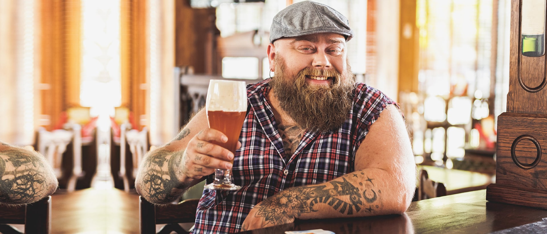 Man enjoying a beer