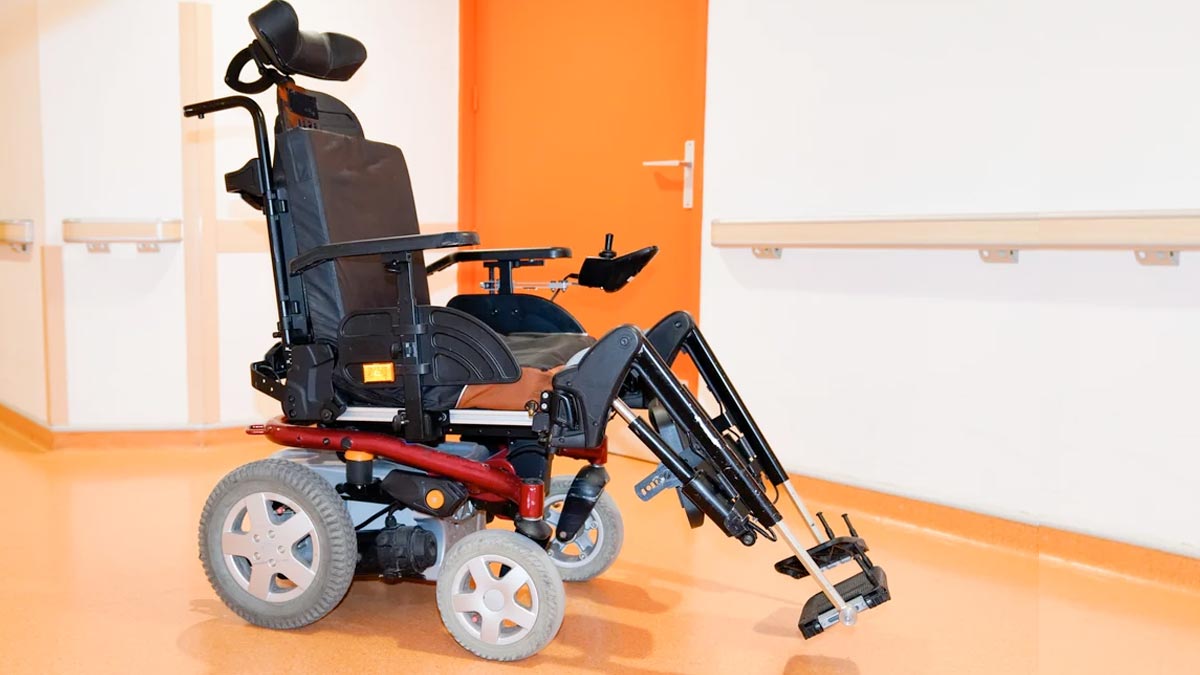 Power wheelchair for persons with complex disabilities in a medical office